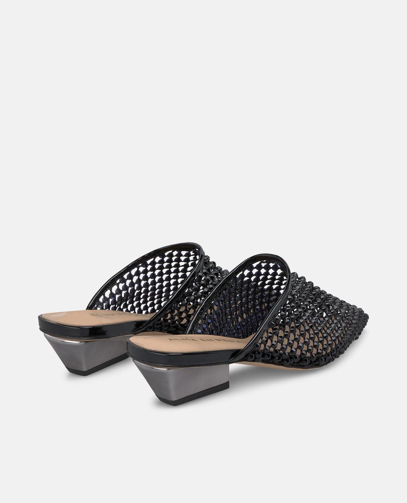 alma-en-pena-mules-mesh-schwarz-blockabsatz-5-cm image 3