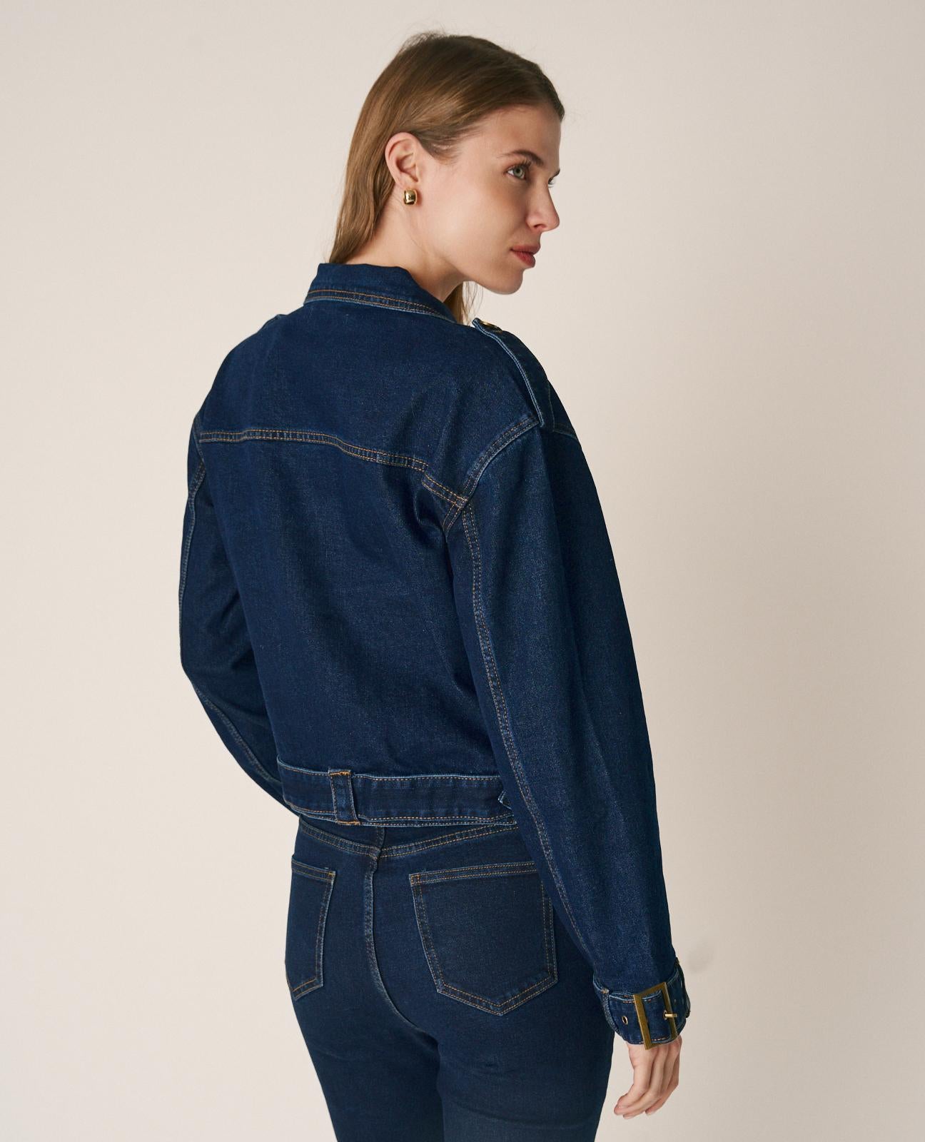 alma-en-pena-bikerjacke-denim-dunkelblau-mit-elasthan image 8