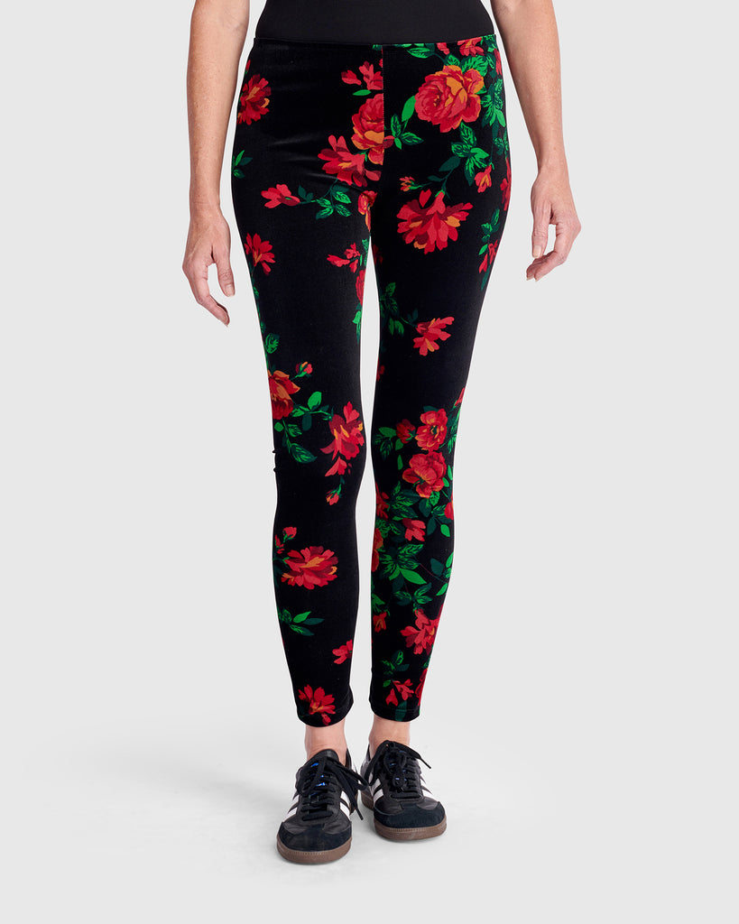 alembika-starlet-velvet-leggings-damen-rosen image 1