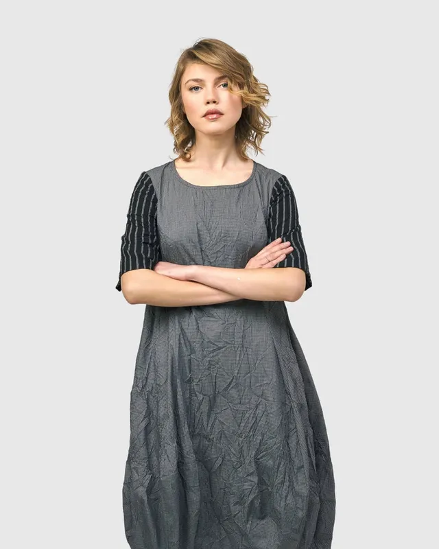 alembika-demeter-relaxed-cocoon-kleid-mix-ballonkleid-mit-taschen image 1