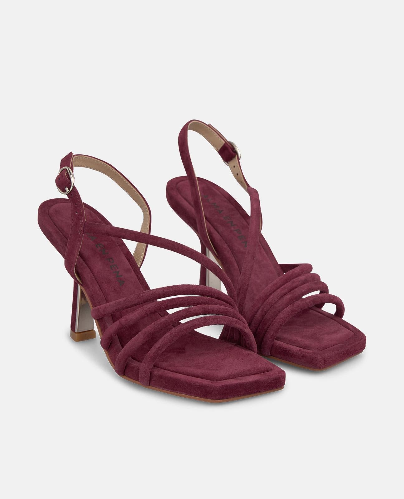 alma-en-pena-suede-high-heel-sandals-riemchensandalette-bordeaux-9-cm image 2
