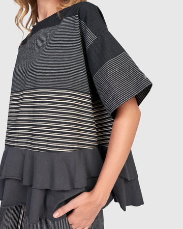 alembika-urban-sandbar-ruffle-top-slate-stripes image 6