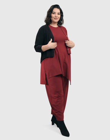 alembika-essential-2-tone-crop-cardigan-cropped-strickjacke-in-plum image 6