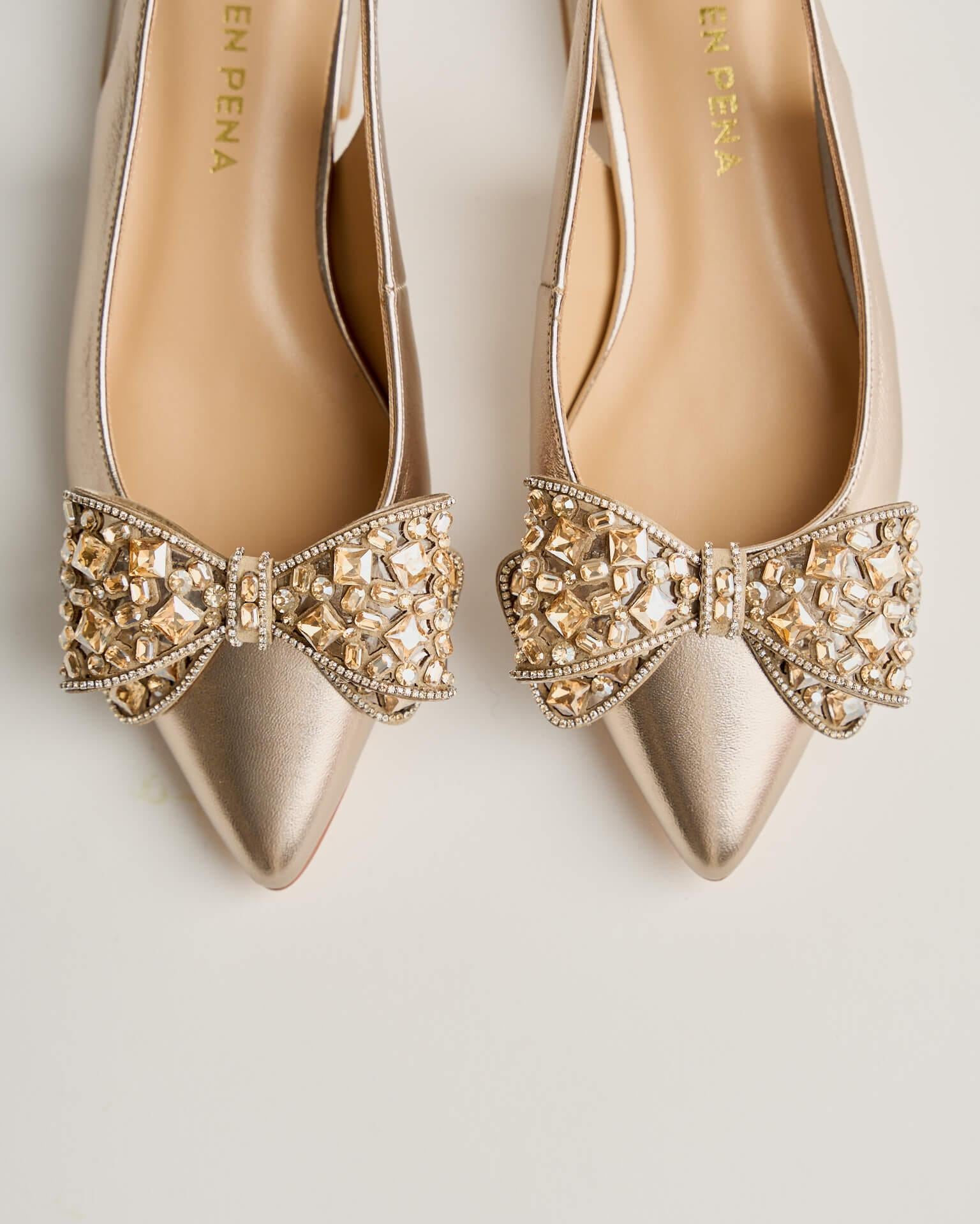 alma-en-pena-ballerina-bronze-2-cm-mit-schleife-und-strass image 1