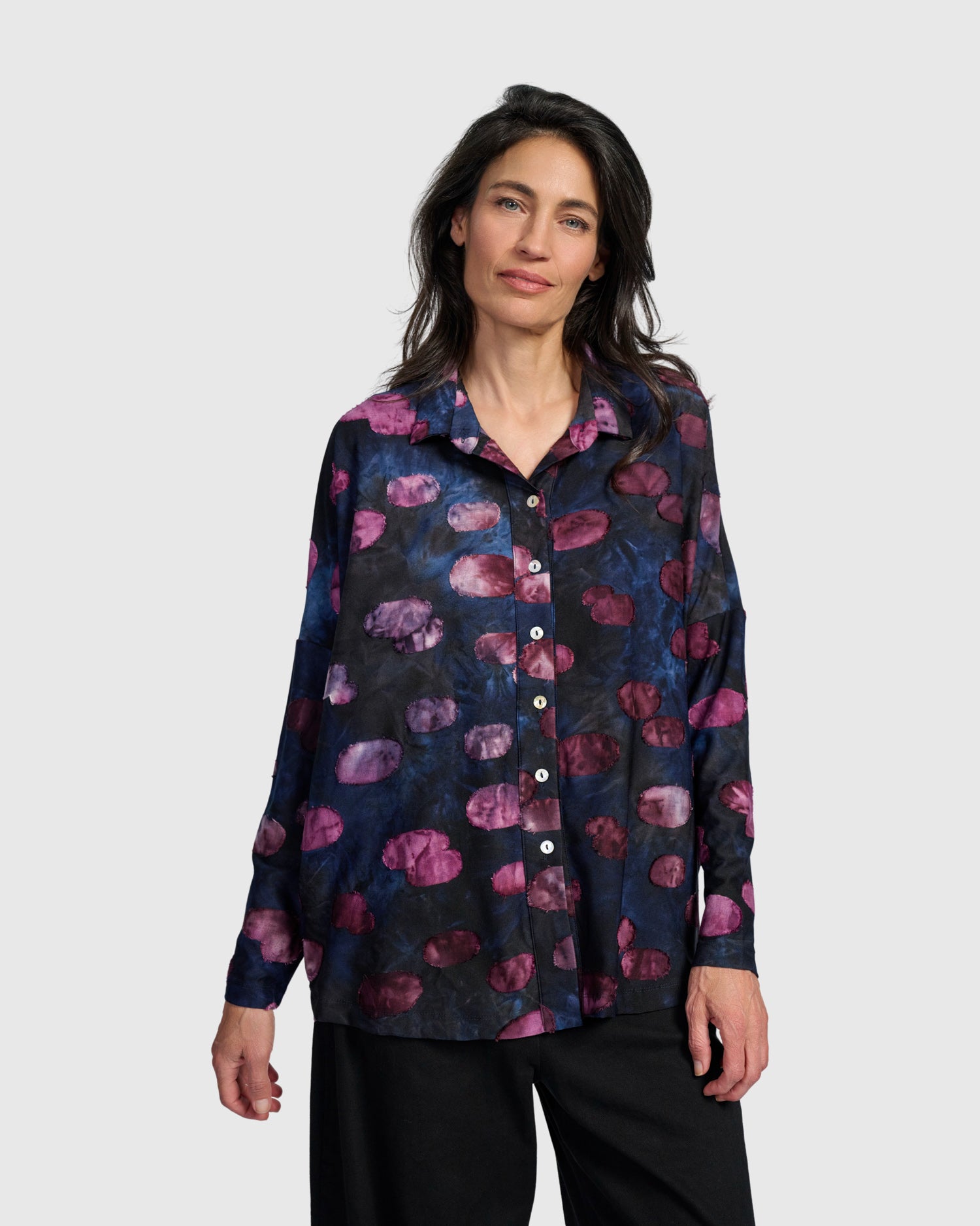 alembika-merriweather-shirt-midnight-wine-boxy image 3