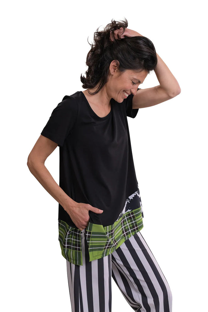 alembika-tekbika-asymmetry-top-schwarz-damen-top-kurzarm image 1