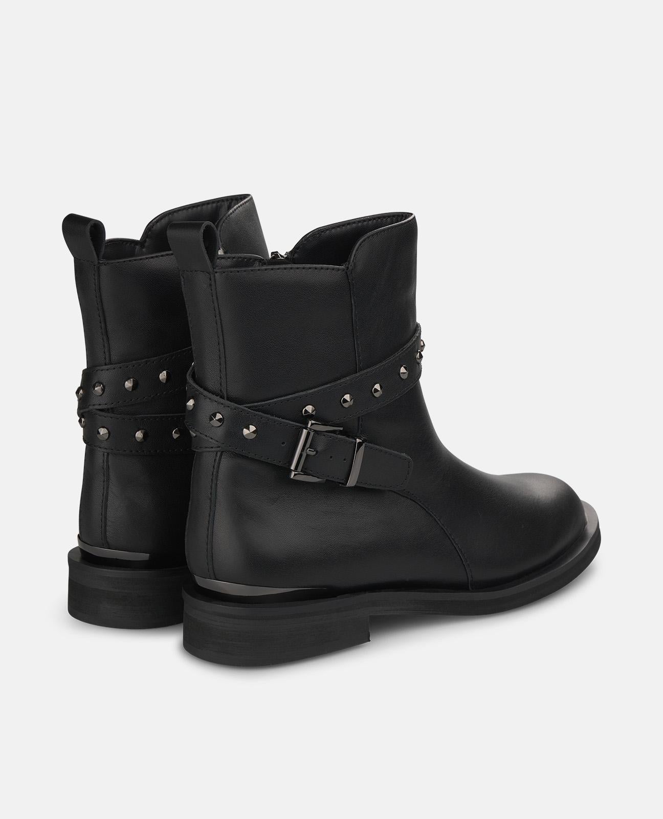 alma-en-pena-flache-stiefelette-mit-nieten-schwarz image 3