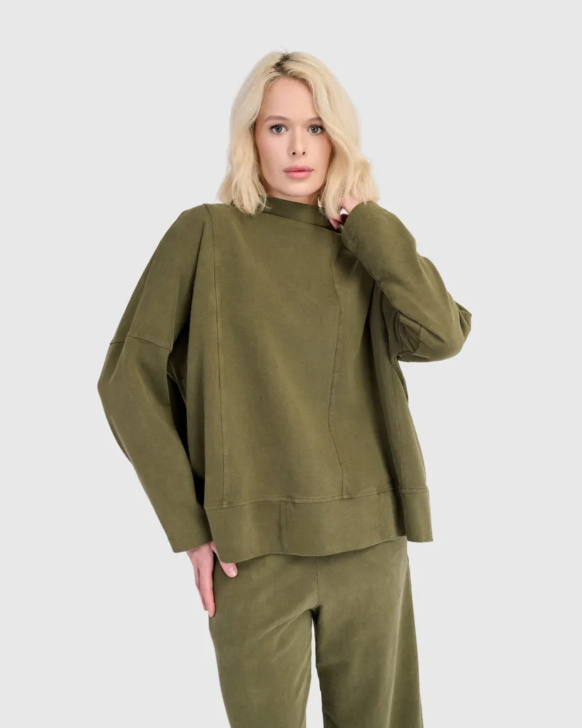 alembika-aura-pullover-olive image 1