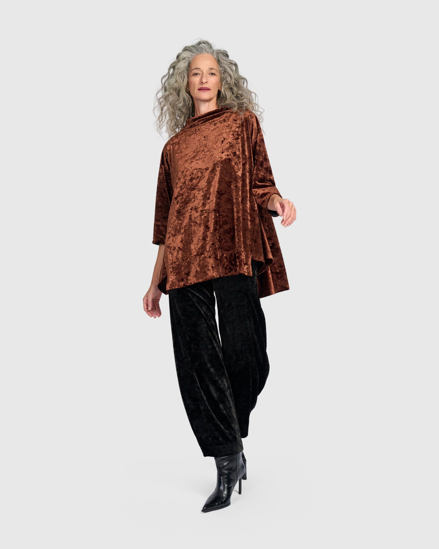 alembika-crushed-velvet-flow-pants-schwarz image 7