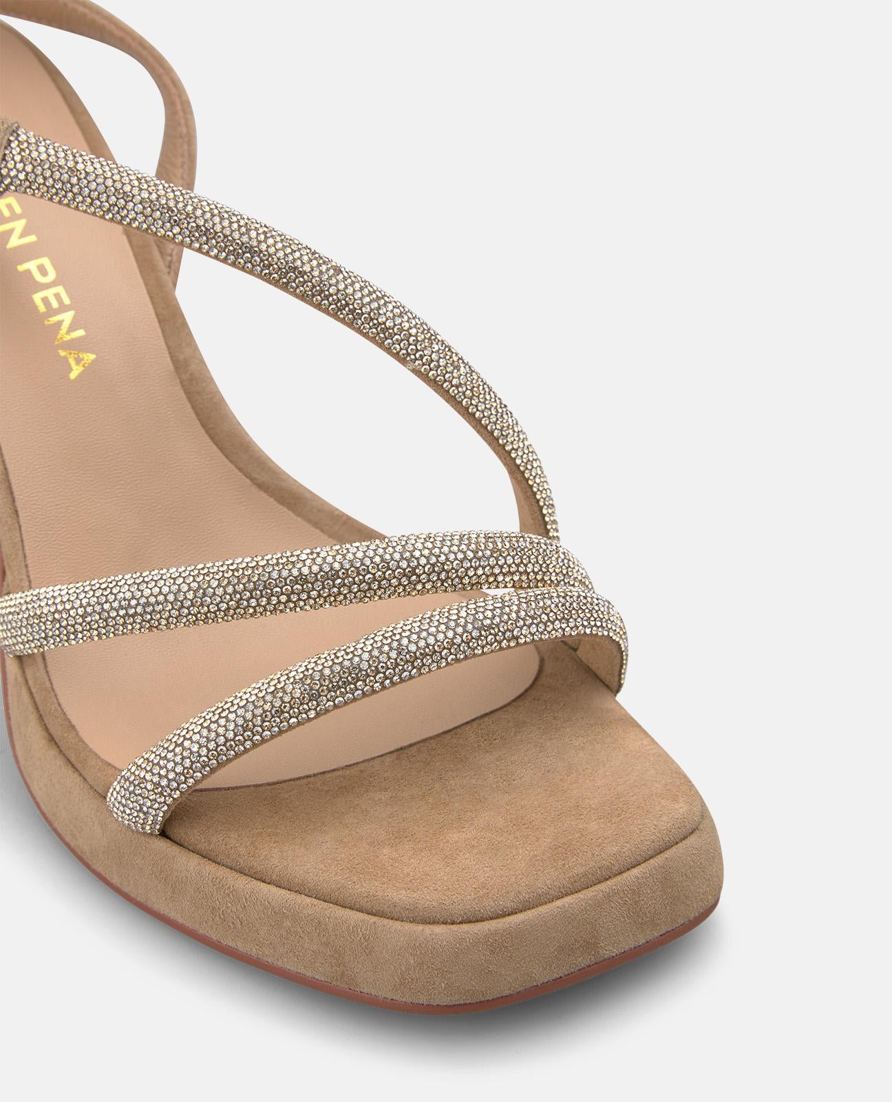 alma-en-pena-metallic-strap-sandalen-mit-blockabsatz-8-5-cm-arena image 4