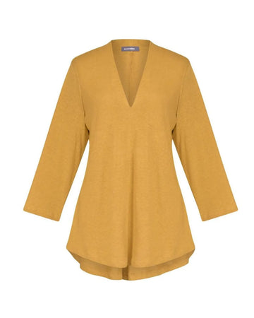 alembika-essential-linen-v-neck-top-yellow-leinen-tunika-top image 5