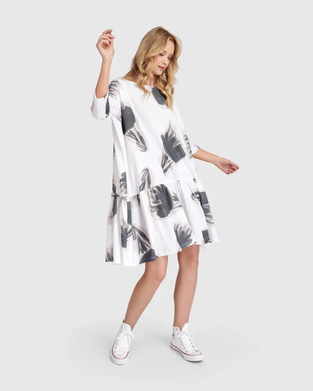 alembika-urban-feather-flounce-mini-kleid-cloud image 1