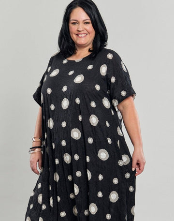 alembika-ayla-trapeze-midi-kleid-bubbles image 2