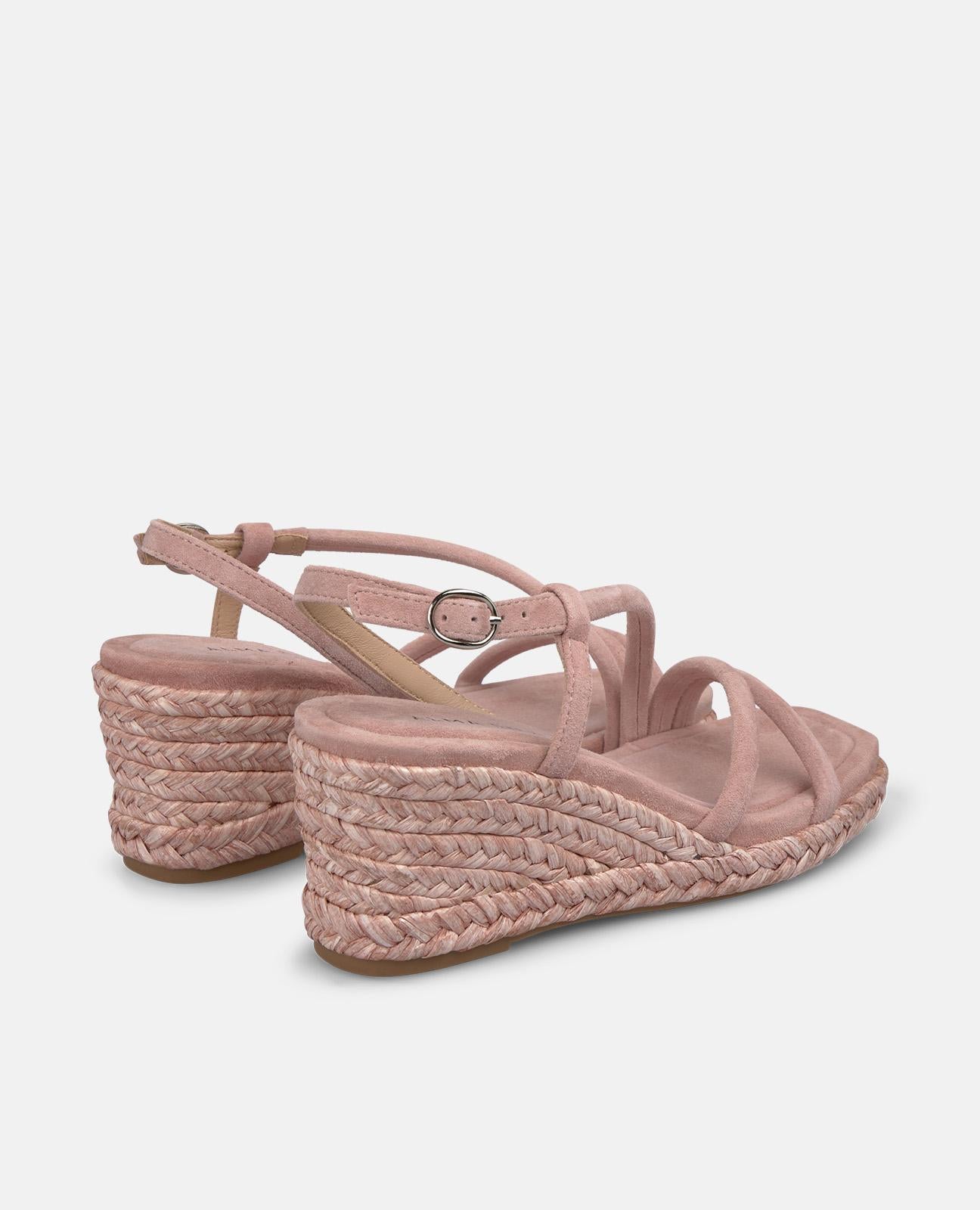 alma-en-pena-keil-sandalen-esparto-puderrosa-tubular-riemen-7-cm-keil-eckig image 3