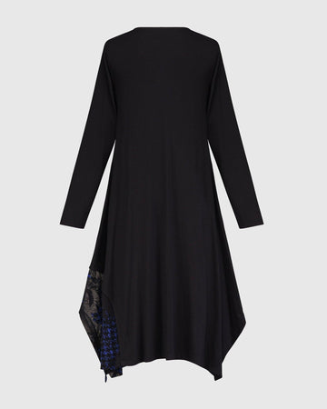 alembika-floral-check-swing-dress-blau image 7