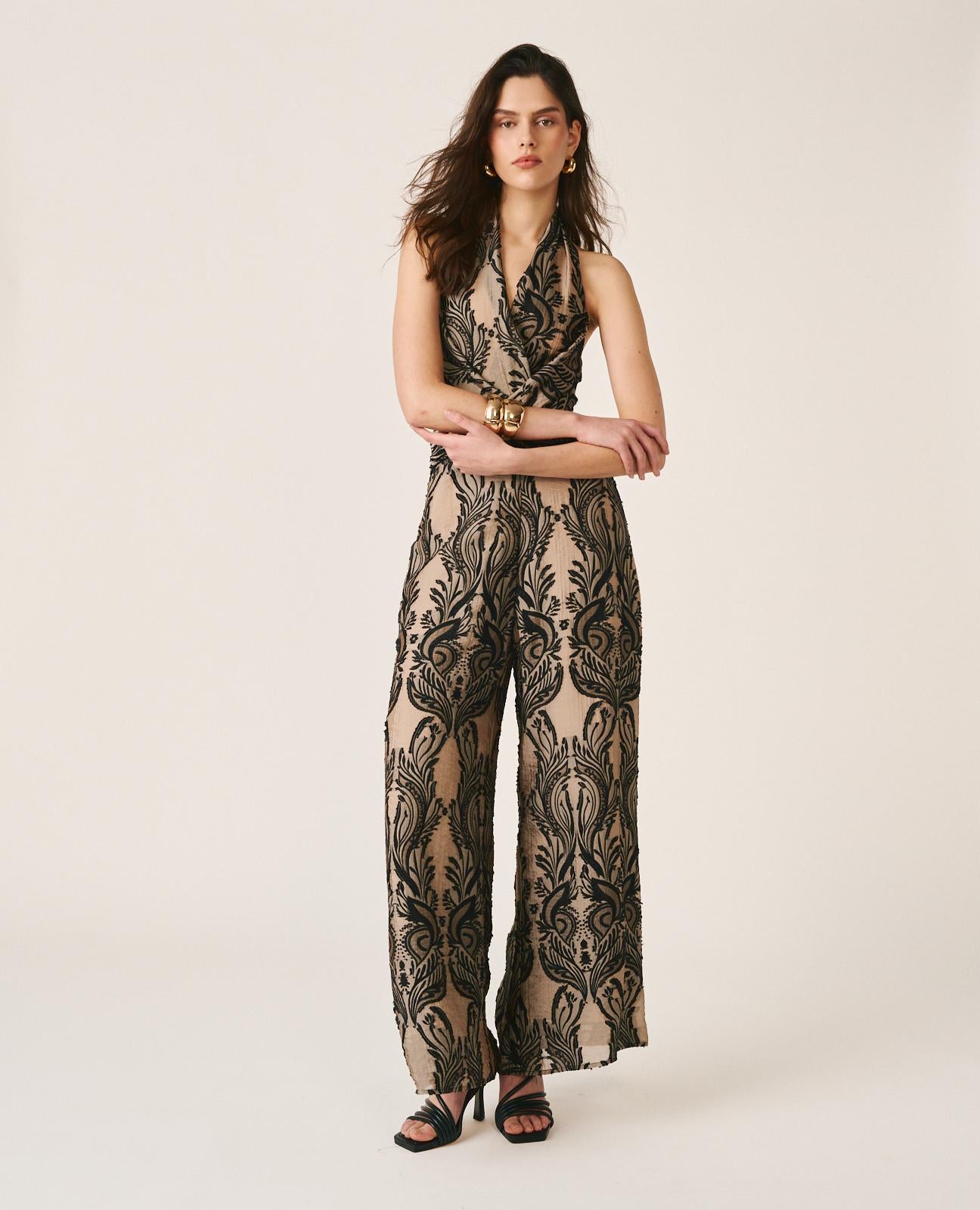alma-en-pena-arabesque-jumpsuit-rmelloser-overall-mit-neckholder-und-wide-leg image 6