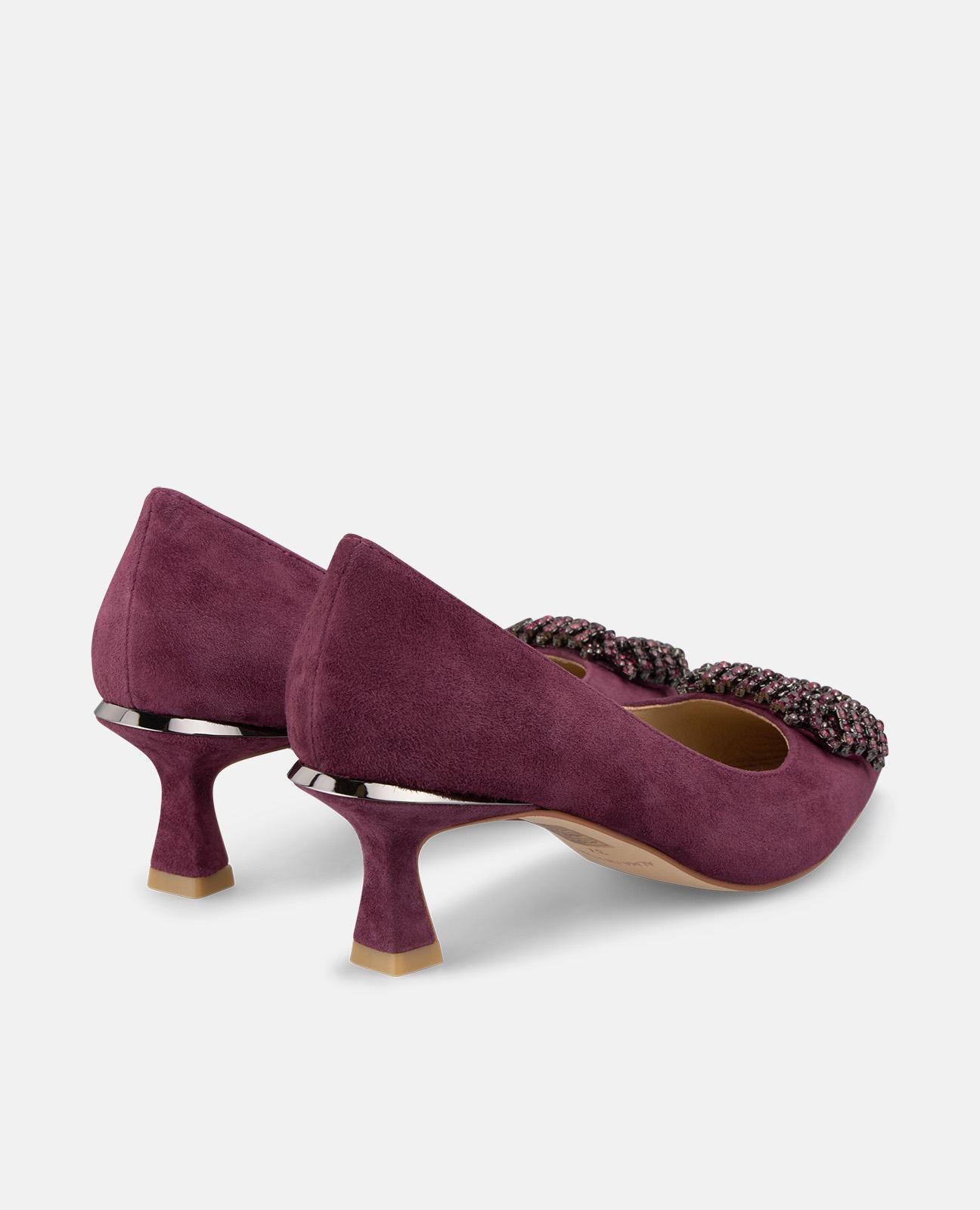 alma-en-pena-high-heel-pumps-mit-eckiger-strass-brosche-6-cm-bordeaux image 3
