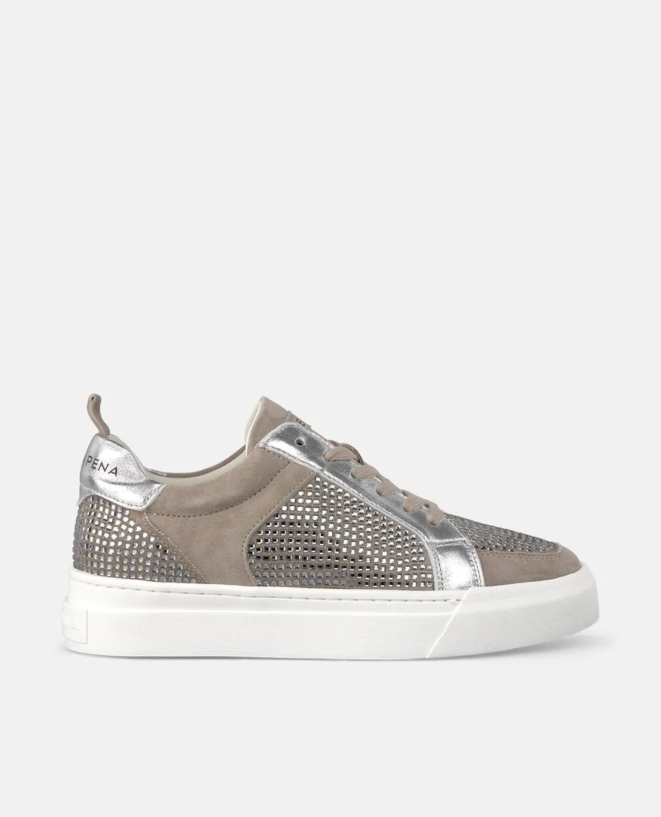 alma-en-pena-sneaker-damen-hellbraun-mit-strass-1-cm image 1