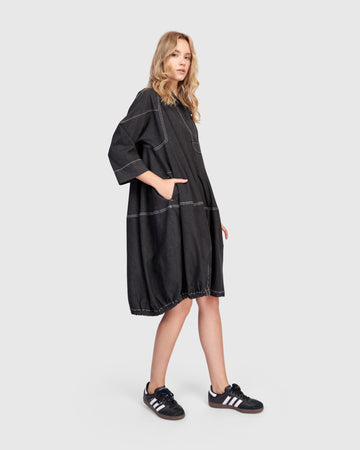 alembika-panama-oversized-hemdkleid-black-denim image 5