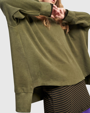 alembika-urban-kasbah-crewneck-top-olive-oversize-tunika image 6