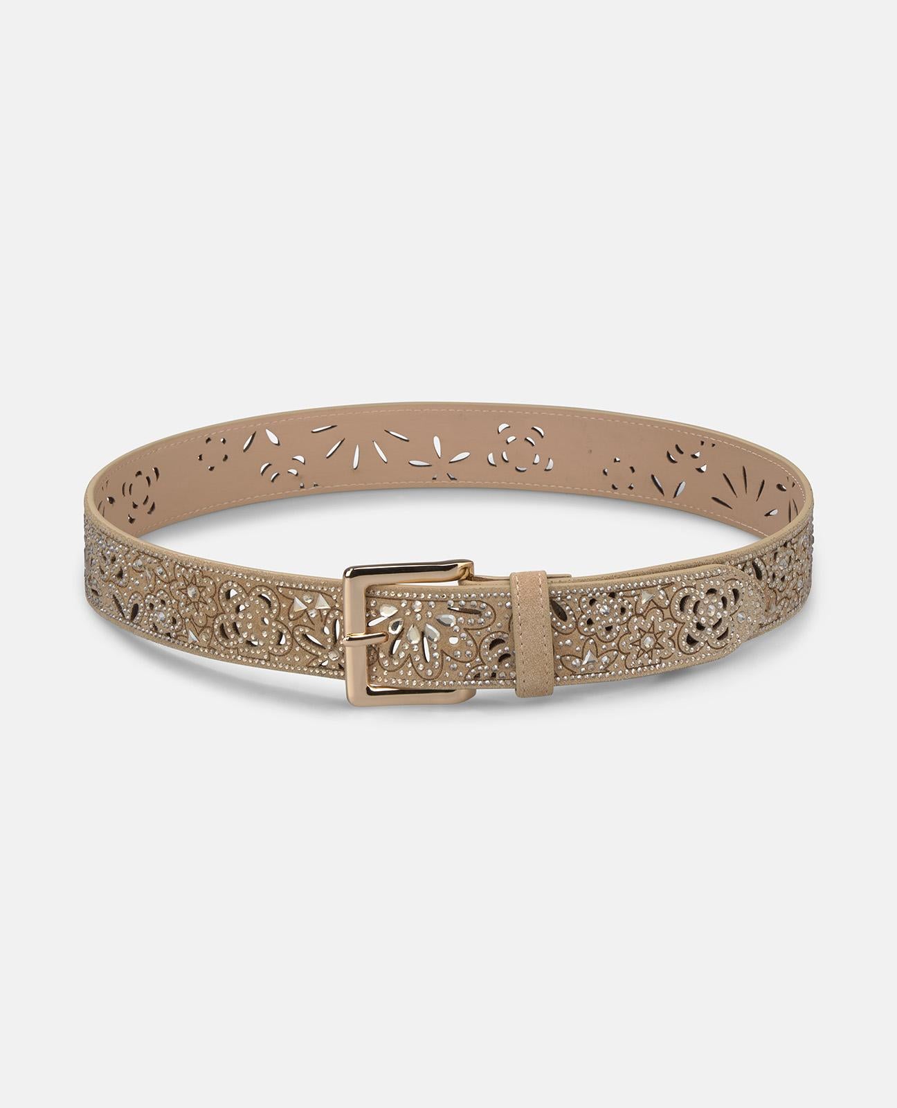 alma-en-pena-beaded-belt-4-cm-lederg-rtel-braun image 1