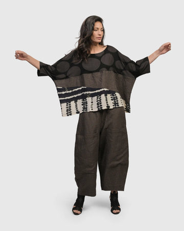 alembika-izma-boxy-tee-damen-cropped-t-shirt-savanna image 3