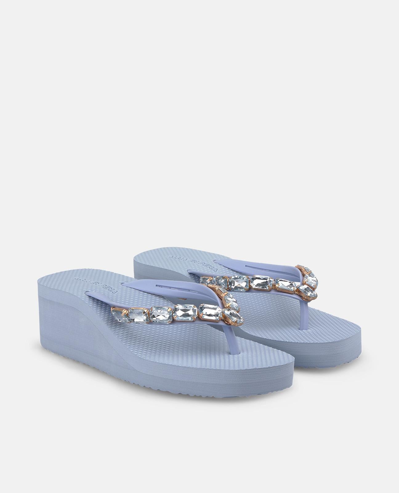 alma-en-pena-minimalist-platform-beach-sandals-plateau-sandalen-in-blau image 3