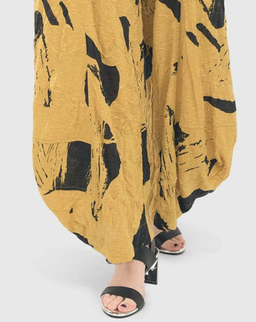 alembika-ru-crinkle-punto-pants-yellow-damen-hose image 5