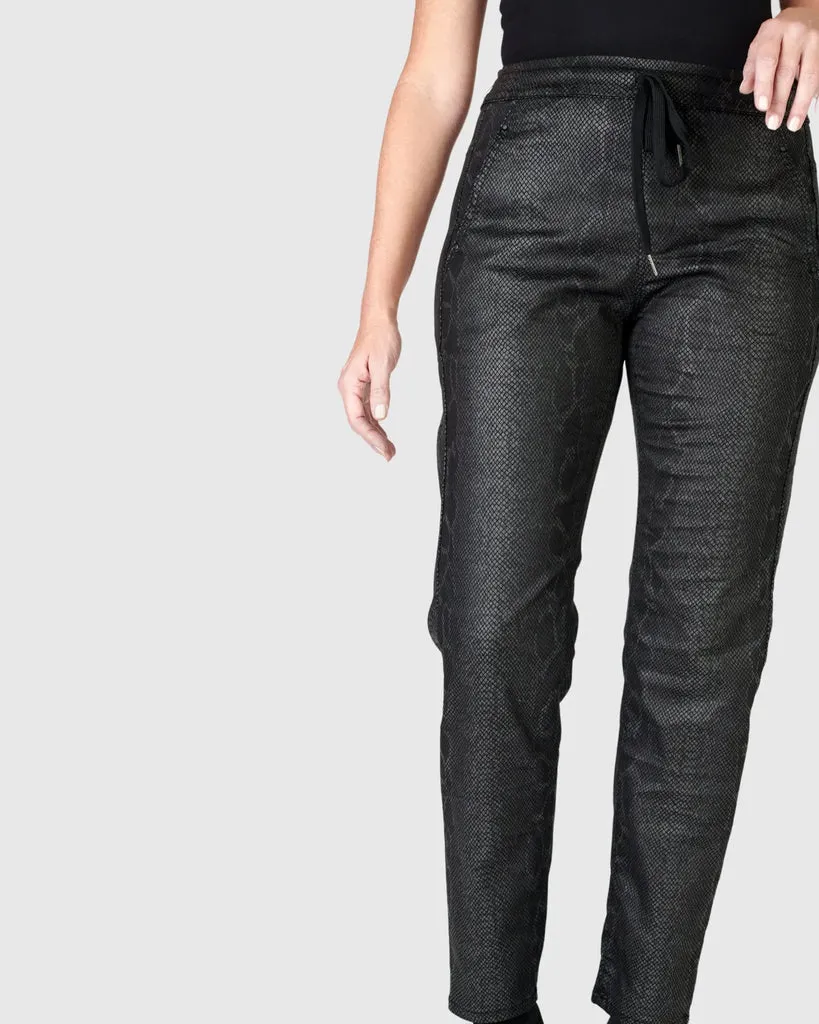 alembika-urban-snake-stretch-jeans-schwarz image 1