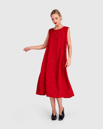 alembika-suzu-swing-kleid-red-jacquard image 7