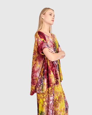 alembika-reverie-trapeze-top-raspberry-gold image 4