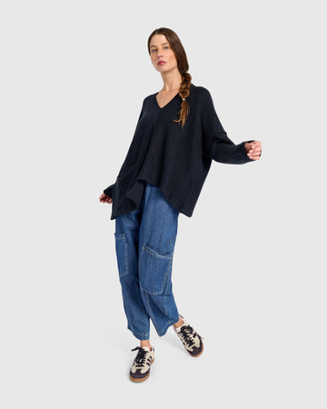 alembika-bliss-slouchy-pullover-navy image 2