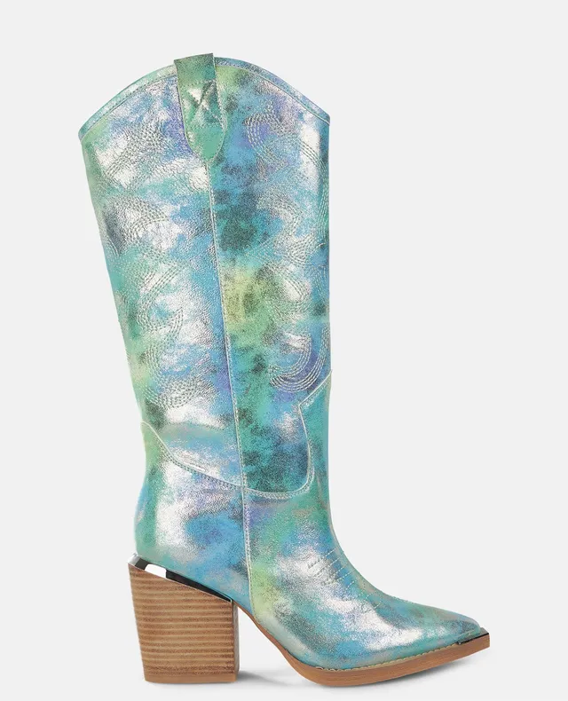 alma-en-pena-cowboy-stiefel-mit-absatz-t-rkis-schaft-32-5-cm image 1