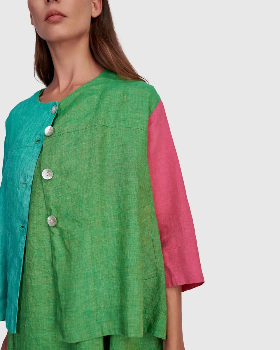 alembika-peacock-rj374t-leinen-topper-jacke-tropical-mix image 1