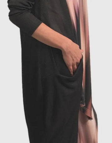 alembika-mini-rib-long-cardigan-black-damen-strickjacke image 5