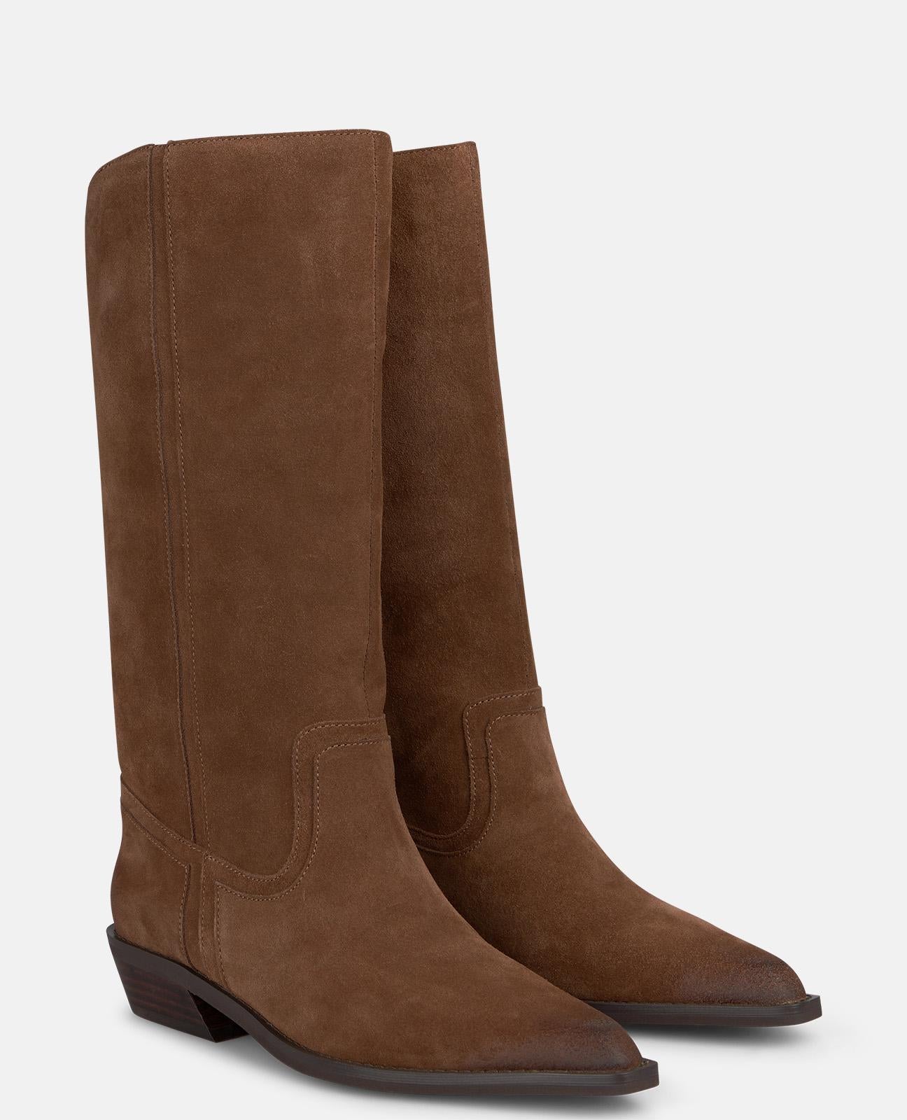 alma-en-pena-stiefelette-wildleder-camel-cowboy-3-5-cm image 2