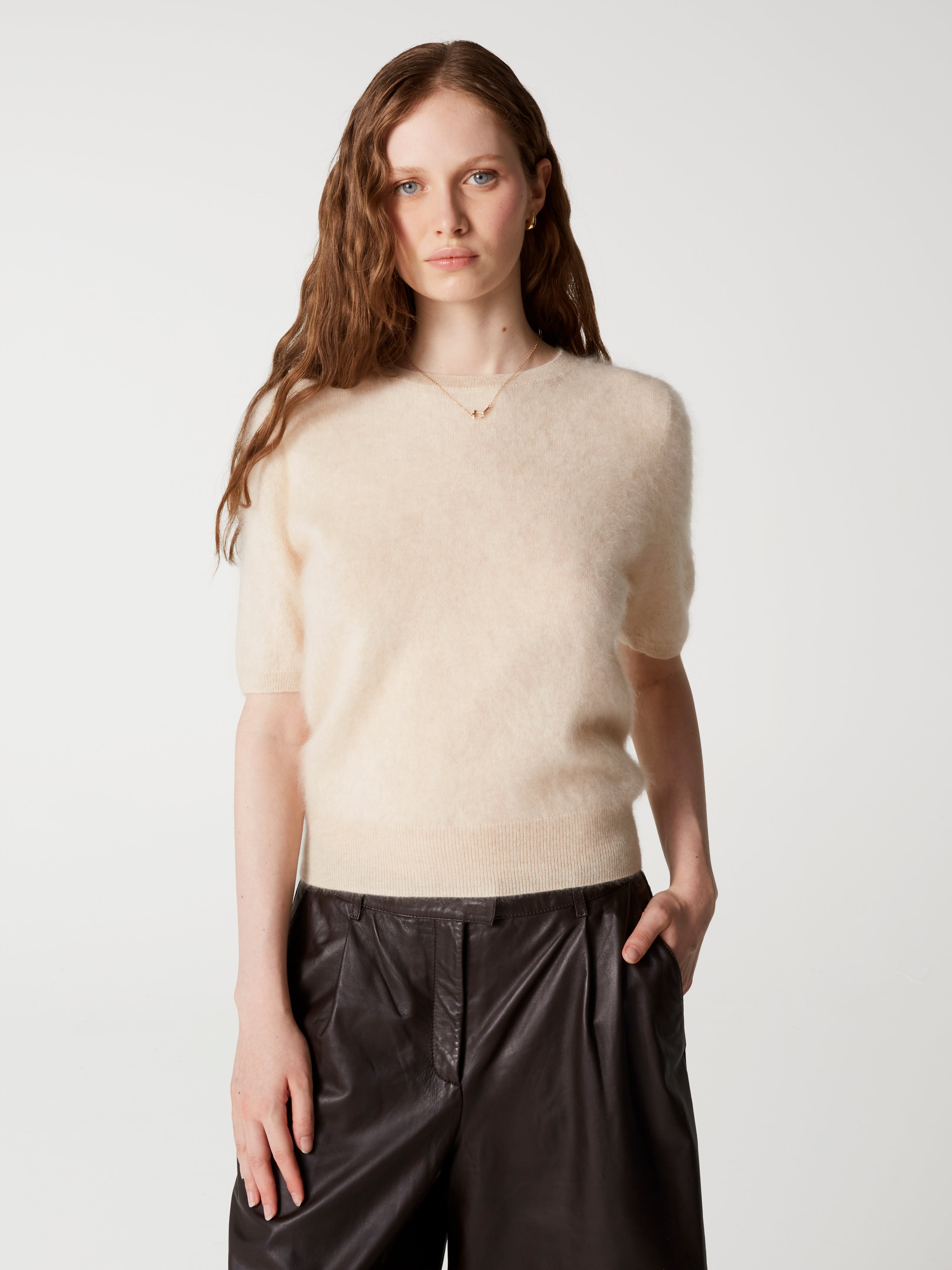 absolut-amaya-pullover-kurzarm-aus-kaschmir-light-beige image 2