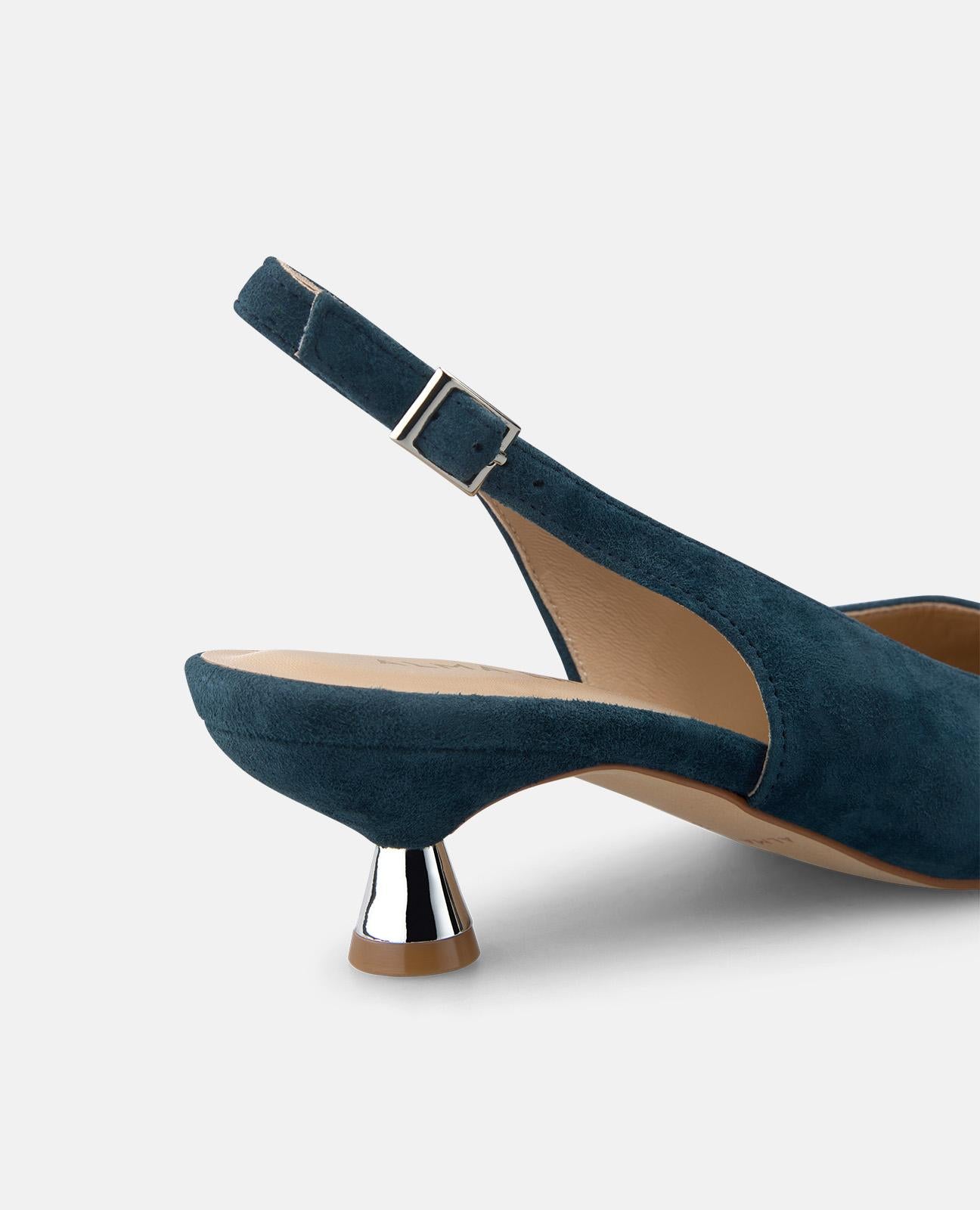 alma-en-pena-basic-slingback-pumps-mit-kittenabsatz-4-cm-in-blau image 4