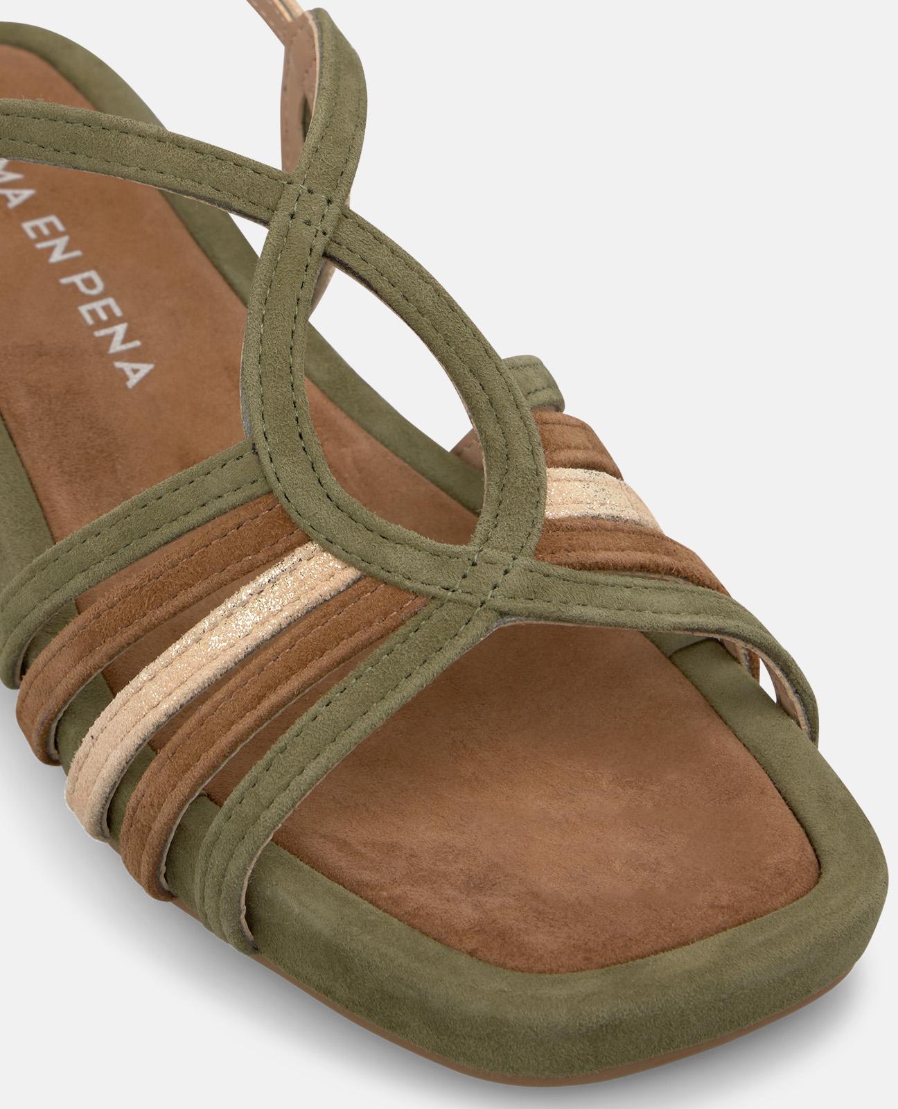 alma-en-pena-keilsandalen-multicolor-kaki-4-5-cm-plateau-eckig image 4