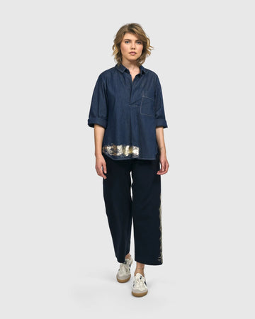 alembika-tallahassee-popover-bluse-denim-baumwolle image 5