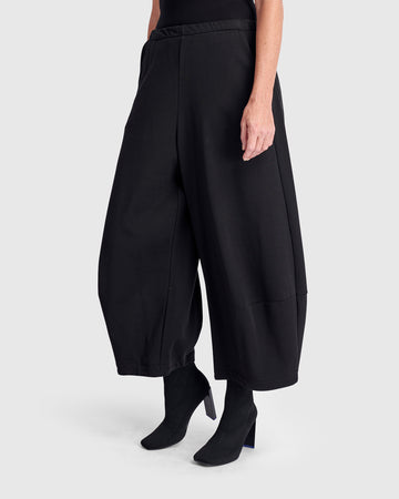 alembika-loft-terry-lantern-pants-cropped-hose-schwarz image 2