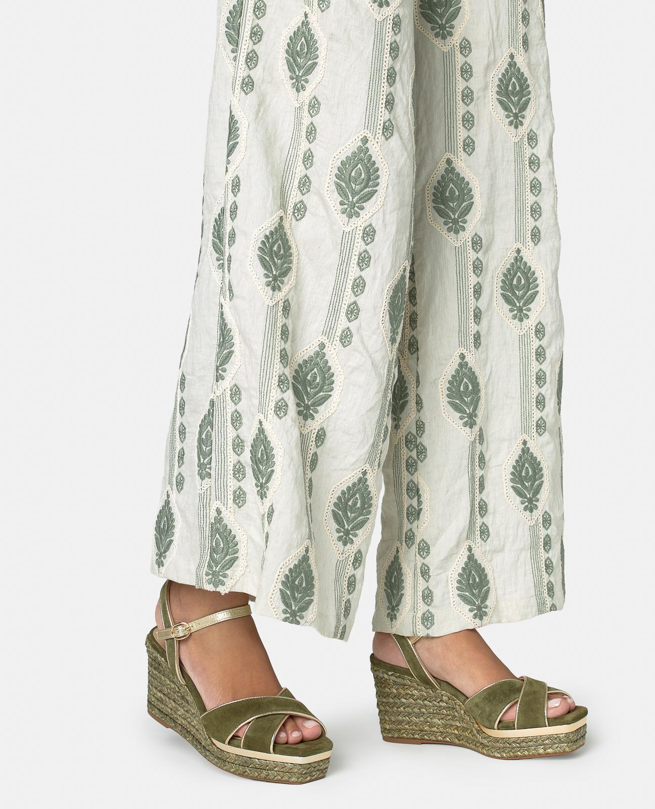 alma-en-pena-double-crossed-strap-esparto-keilsandale-9-5-cm-khaki image 5
