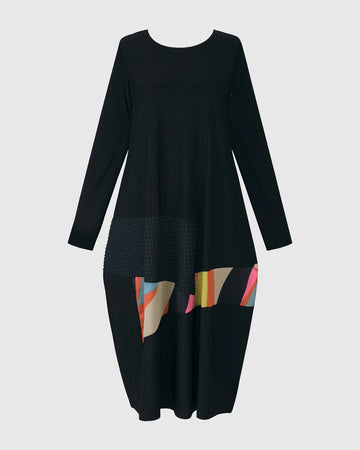 alembika-abstract-mix-media-cocoon-dress-7ed634a-multi image 7