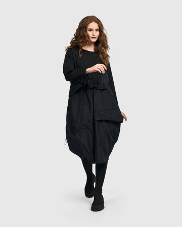 alembika-urban-alpha-cargo-dress-schwarz-midi-cocoon image 7