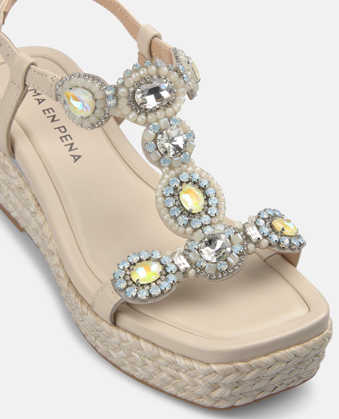 alma-en-pena-espadrille-keilsandalen-mit-strass-wei-7-5-cm image 4