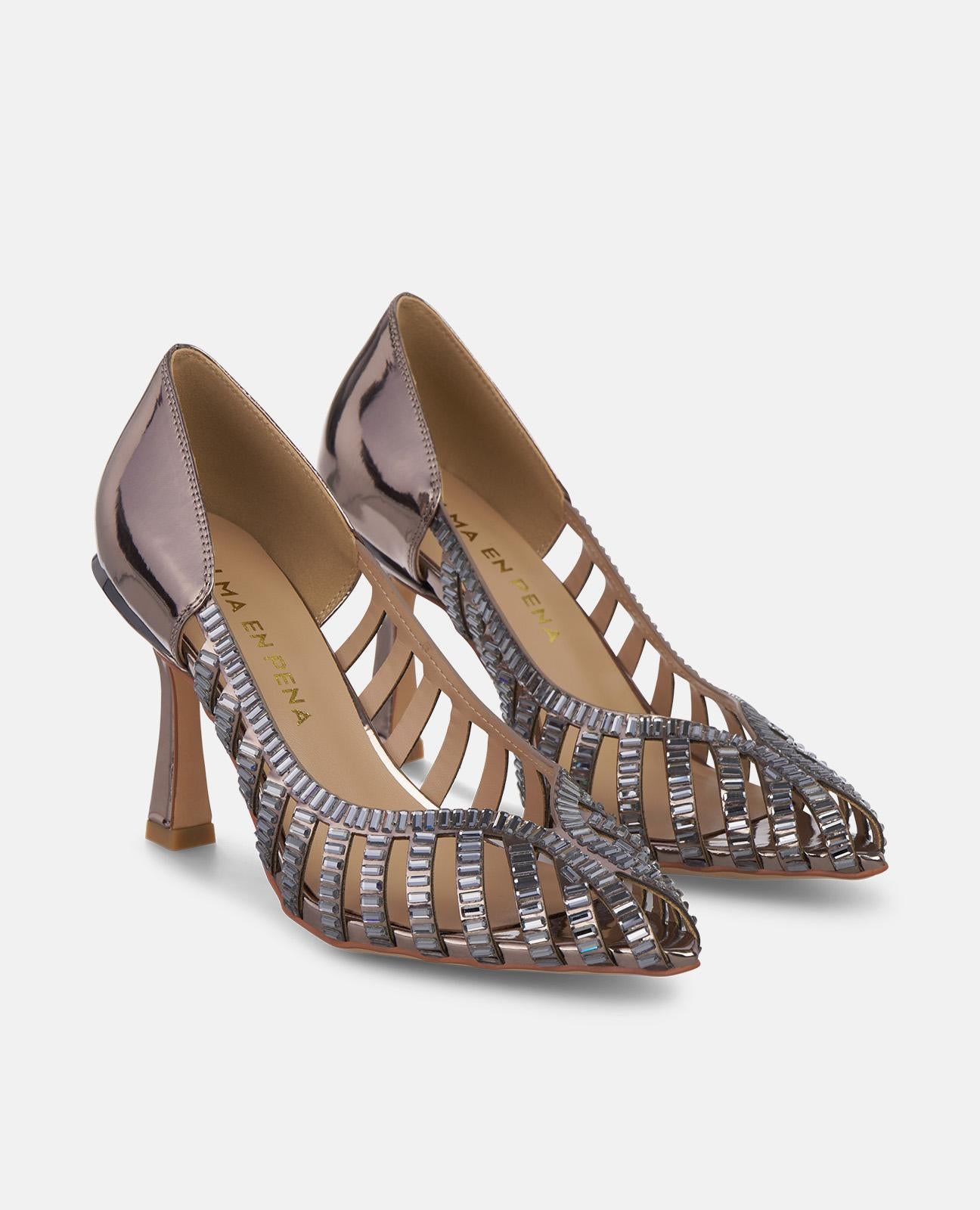 alma-en-pena-pumps-mirror-effekt-silber-9-cm-absatz image 2