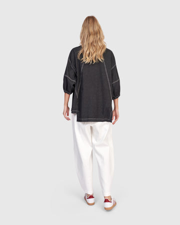 alembika-pippa-puff-bluse-black-denim image 5