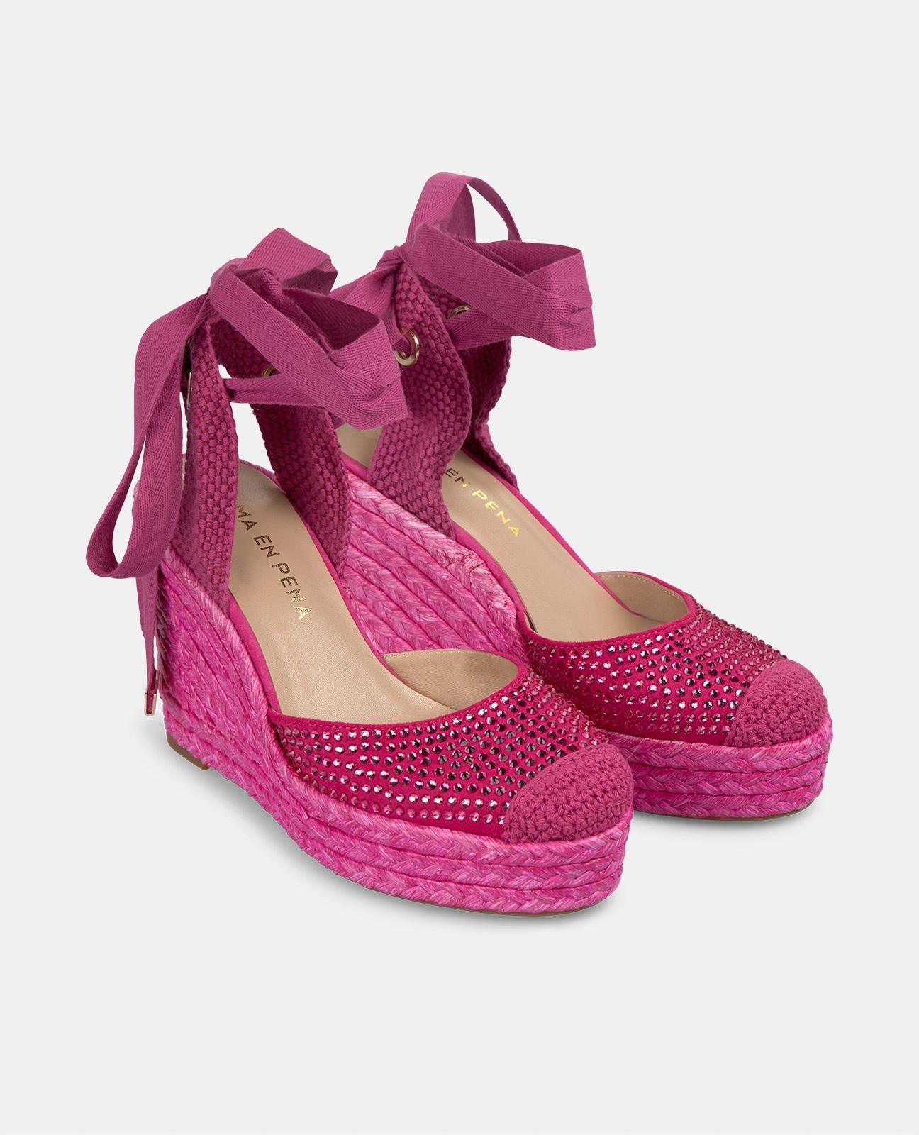 alma-en-pena-toe-wedge-keilsandale-fuchsia-9-8-cm-mit-strass image 2