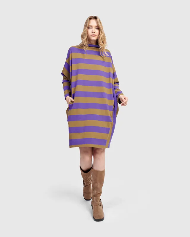 alembika-urban-striker-tee-kleid-lila-knie-l-nge image 1
