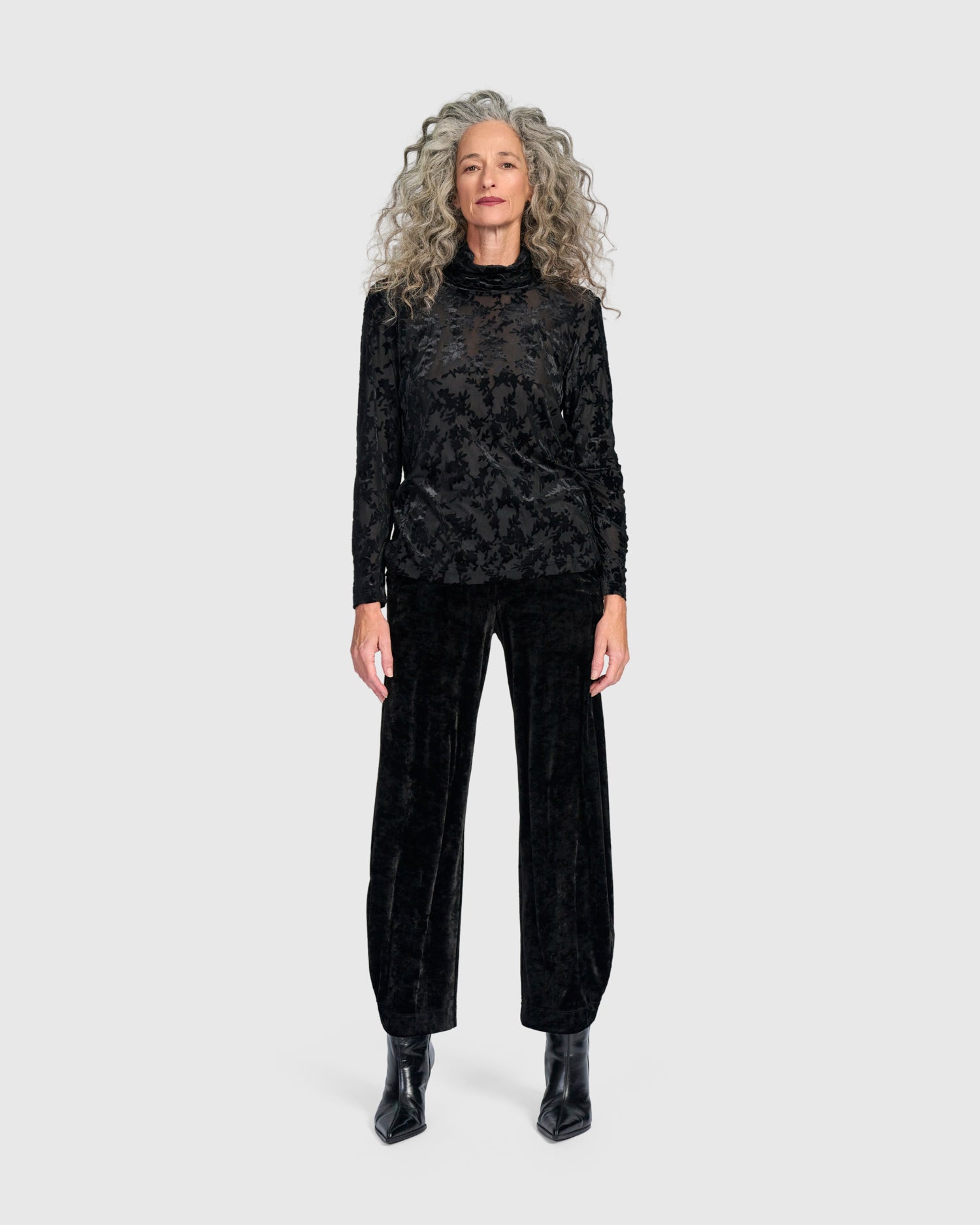 alembika-crushed-velvet-flow-pants-schwarz image 6